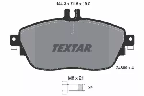 Remblokkenset, schijfrem TEXTAR 2486901)