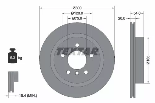 Remschijf TEXTAR 92196605)