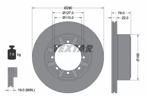 Remschijf TEXTAR 92322303)
