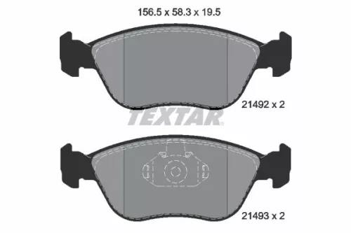 Remblokkenset, schijfrem TEXTAR 2149201)