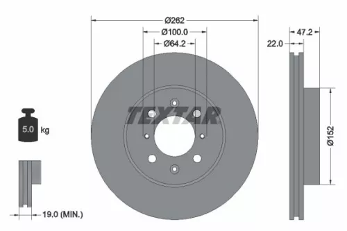 Remschijf TEXTAR 92070600)