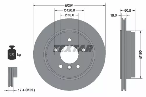 Remschijf TEXTAR 92141703)