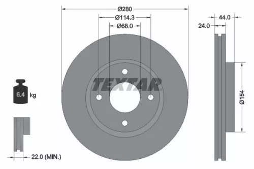 Remschijf TEXTAR 92269203)