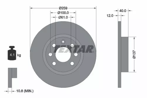 Remschijf TEXTAR 92050600)