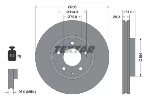 Remschijf TEXTAR 92148100)