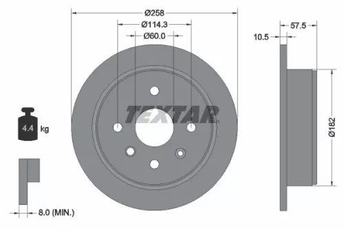 Remschijf TEXTAR 92163003)
