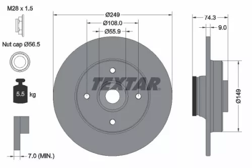 Brake Disc TEXTAR 92194103)
