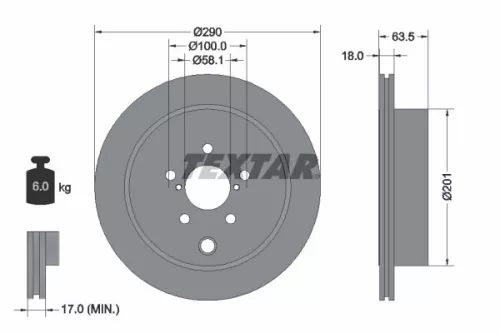 Remschijf TEXTAR 92270903)