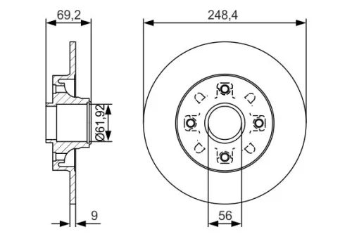 Brake Disc BOSCH 0 986 479 S43)