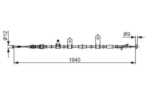Kabeltrek, parkeerrem BOSCH 1 987 482 852)