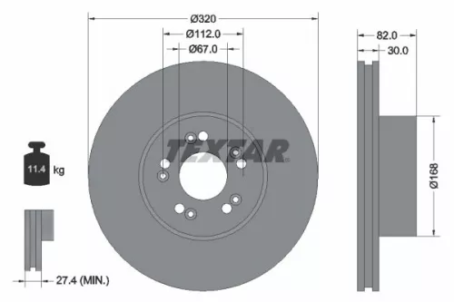 Remschijf TEXTAR 92056600)