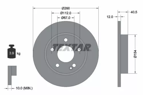 Remschijf TEXTAR 92091203)