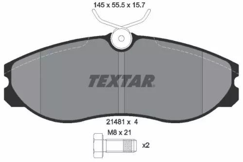 Brake Pad Set, disc brake TEXTAR 2148101)