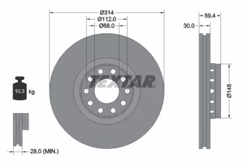 Remschijf TEXTAR 92073200)