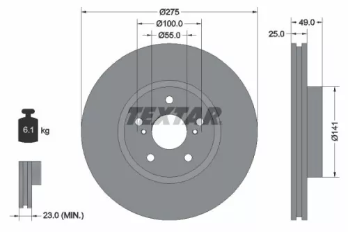 Remschijf TEXTAR 92173103)