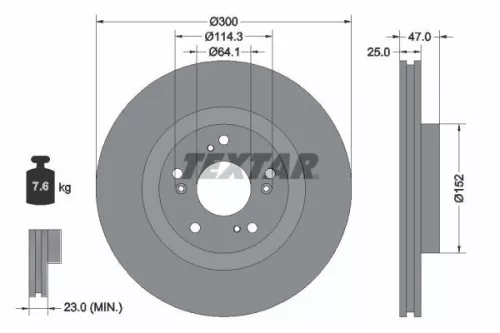 Remschijf TEXTAR 92177903)