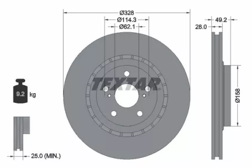 Remschijf TEXTAR 92259403)