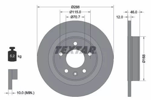 Remschijf TEXTAR 92314603)