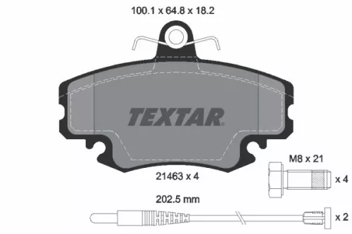Brake Pad Set, disc brake TEXTAR 2146304)