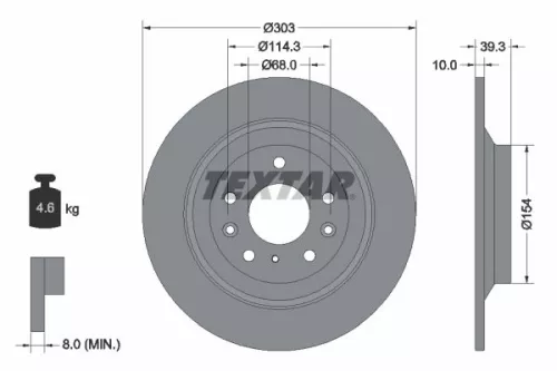 Remschijf TEXTAR 92324803)