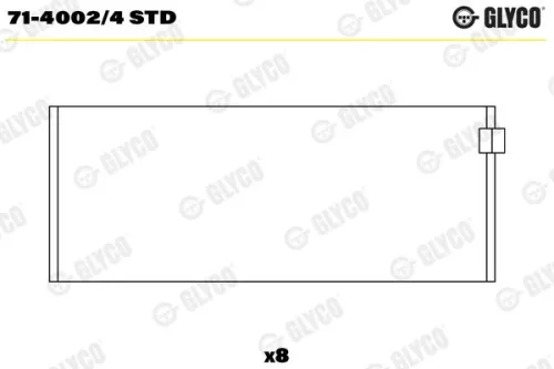 Drijfstanglager GLYCO 71-4002/4 STD)