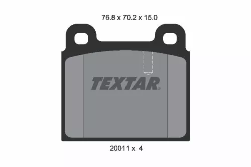 Brake Pad Set, disc brake TEXTAR 2001102)