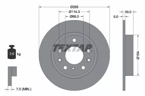 Remschijf TEXTAR 92324703)