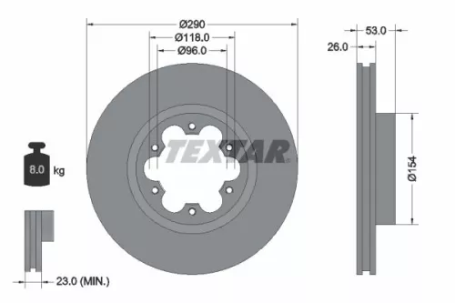 Remschijf TEXTAR 93240600)