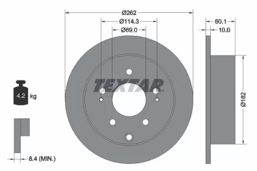 Remschijf TEXTAR 92269403)