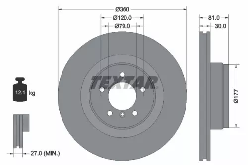 Remschijf TEXTAR 92178403)