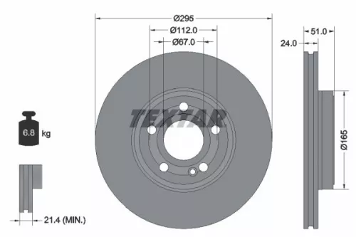 Remschijf TEXTAR 92323505)