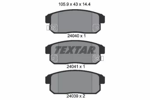 Remblokkenset, schijfrem TEXTAR 2404001)
