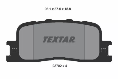 Remblokkenset, schijfrem TEXTAR 2370201)