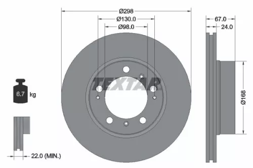 Remschijf TEXTAR 92088803)