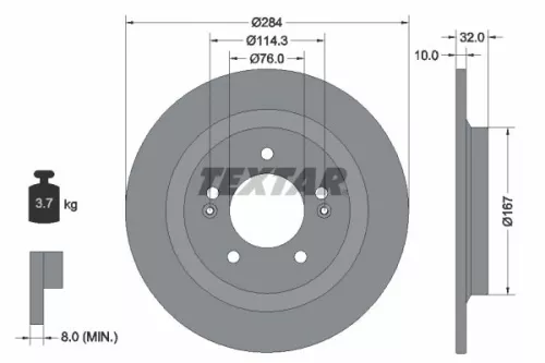 Remschijf TEXTAR 92333303)