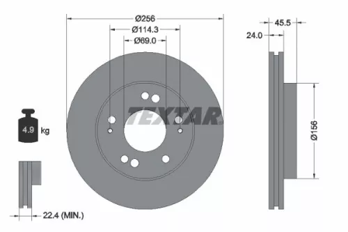 Remschijf TEXTAR 92063000)