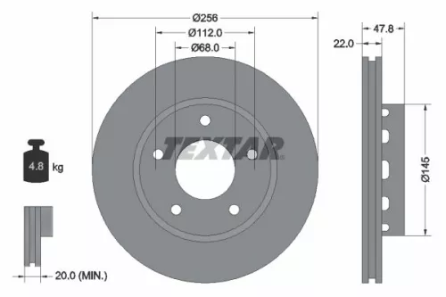 Remschijf TEXTAR 92174205)