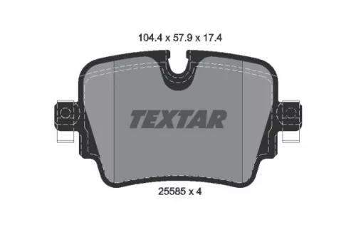 Remblokkenset, schijfrem TEXTAR 2558501)