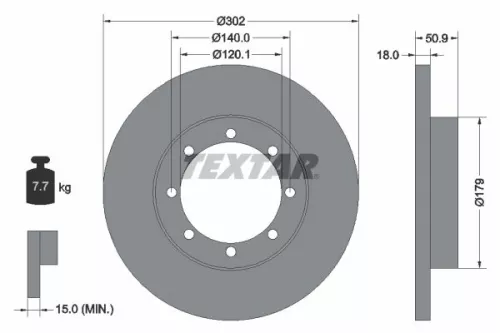 Remschijf TEXTAR 92230803)