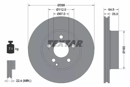 Remschijf TEXTAR 92159603)