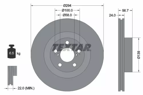 Remschijf TEXTAR 92139500)
