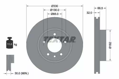 Remschijf TEXTAR 92121505)