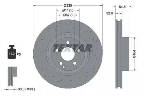 Remschijf TEXTAR 92171905)