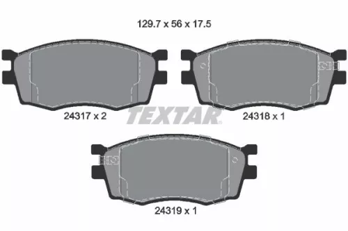 Brake Pad Set, disc brake TEXTAR 2431701)