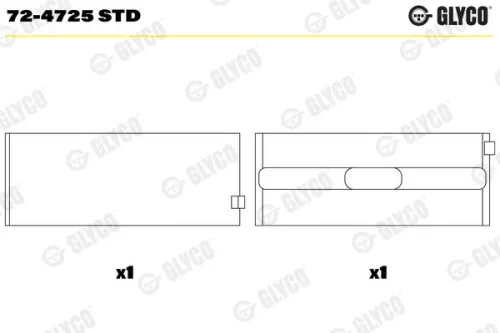 Krukaslager GLYCO 72-4725 STD)