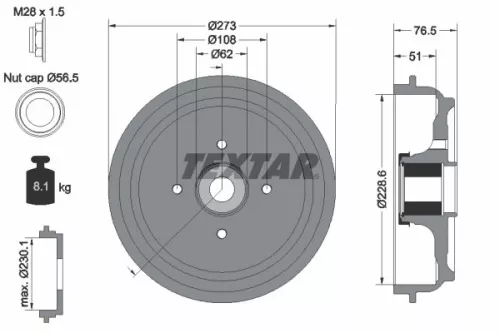 Remtrommel TEXTAR 94037900)