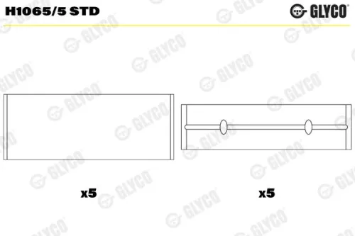 Krukaslager GLYCO H1065/5 STD)