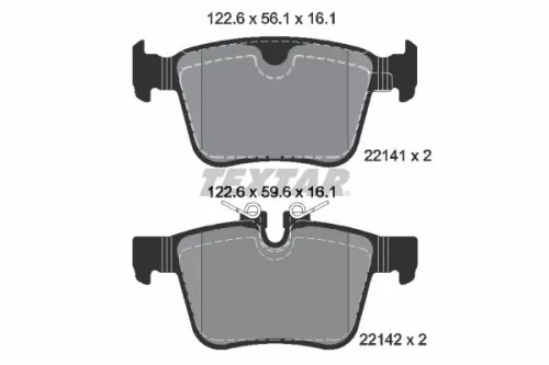 Remblokkenset, schijfrem TEXTAR 2214101)