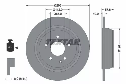 Remschijf TEXTAR 93123503)