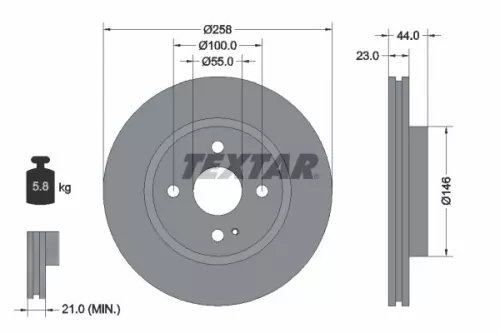 Remschijf TEXTAR 92166803)